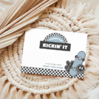 Carte de remerciement d'anniversaire à carreaux po