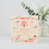 Carte de remerciement d'anniversaire aux animaux d (Debout devant)