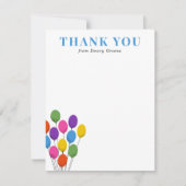 Carte de remerciement d'anniversaire aux ballons l (Devant)