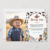 Carte de remerciement d'anniversaire avec Cowboy d (Devant)