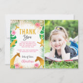 Carte de remerciement d'anniversaire avec photo d' (Devant)