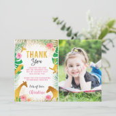 Carte de remerciement d'anniversaire avec photo d' (Debout devant)