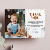 Carte de remerciement d'anniversaire avec photo de