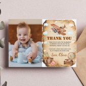 Carte de remerciement d'anniversaire avec un vieil