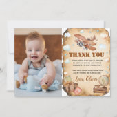 Carte de remerciement d'anniversaire avec un vieil (Devant)