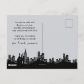 Carte de remerciement d'anniversaire Batman Gotham (Dos)