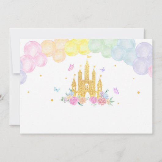 Carte de remerciement d'anniversaire Château de la (Dos)