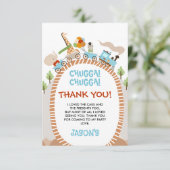 Carte de remerciement d'anniversaire Chugga Chugga (Debout devant)