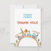 Carte de remerciement d'anniversaire Chugga Chugga (Dos)