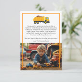 Carte de remerciement d'anniversaire Construction  (Debout devant)