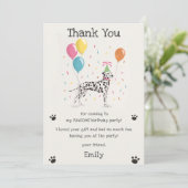 Carte de remerciement d'anniversaire de chien chio (Debout devant)