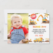 Carte de remerciement d'anniversaire de constructi (Devant)