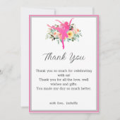 Carte de remerciement d'anniversaire de danseuse b (Devant)