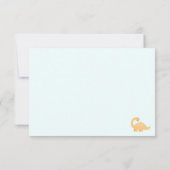 Carte de remerciement d'anniversaire de dinosaure  (Dos)