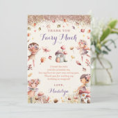 Carte de remerciement d'anniversaire de Fée d'Auto (Debout devant)