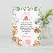 Carte de remerciement d'anniversaire de feuillage (Debout devant)