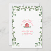 Carte de remerciement d'anniversaire de feuillage (Dos)