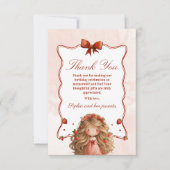 Carte de remerciement d'anniversaire de fille aux  (Devant)