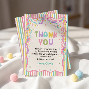 Carte de remerciement d'anniversaire de fille fant