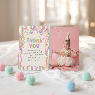 Carte de remerciement d'anniversaire de fille fant