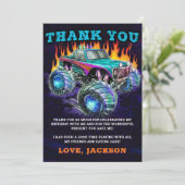 Carte de remerciement d'anniversaire de garçon de  (Debout devant)