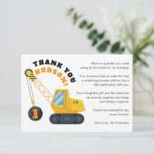 Carte de remerciement d'anniversaire de grue de co (Debout devant)