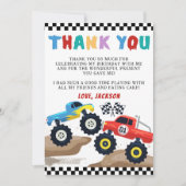 Carte de remerciement d'anniversaire de Monster Tr (Devant)