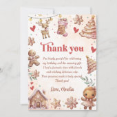 Carte de remerciement d'anniversaire de Noël Cooki (Devant)