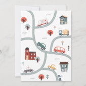 Carte de remerciement d'anniversaire de transport (Dos)