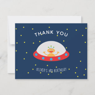 Carte de remerciement d'anniversaire de vaisseau s