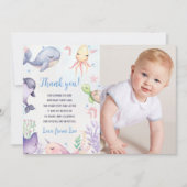 Carte de remerciement d'anniversaire de vie sous-m (Devant)