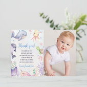 Carte de remerciement d'anniversaire de vie sous-m (Debout devant)