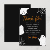 Carte de remerciement d'anniversaire fantôme migno (Devant / Derrière)