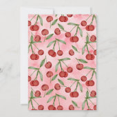 Carte de remerciement d'anniversaire Fille Cerise (Dos)
