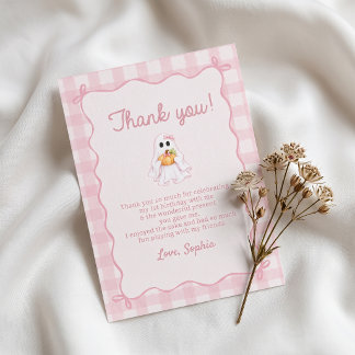 Carte de remerciement d'anniversaire Halloween de