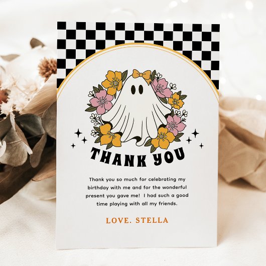 Carte de remerciement d'anniversaire Halloween Gro