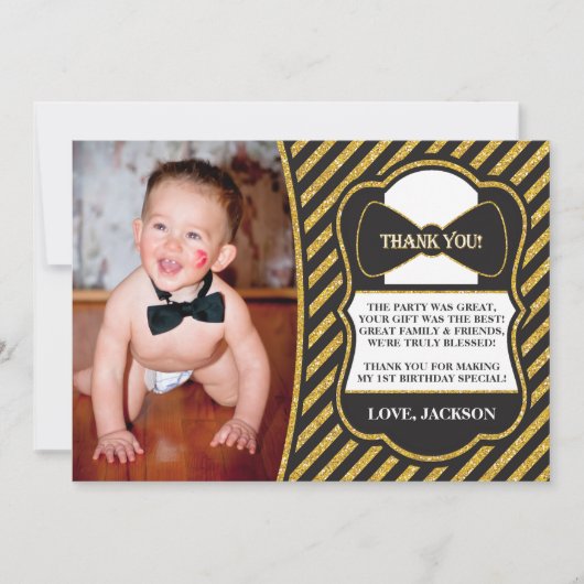 Carte de remerciement d'anniversaire M. ONEderful (Devant)