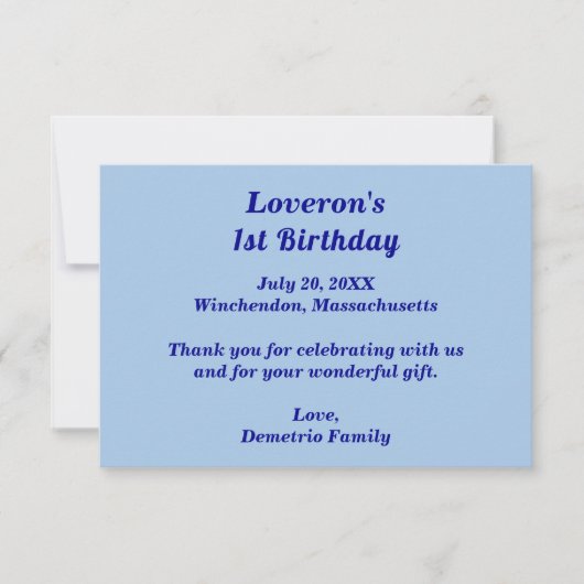 Carte de remerciement d'anniversaire minimaliste b (Devant)