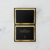 Carte de remerciement d'anniversaire noire et ruba (Intérieur)