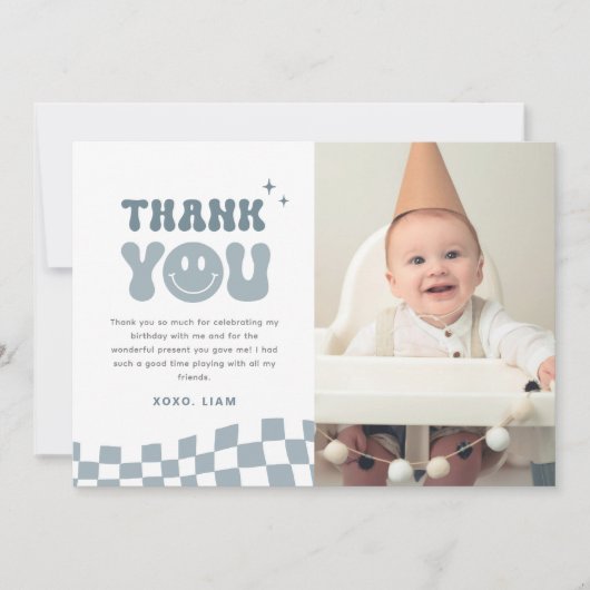 Carte de remerciement d'anniversaire ONE Happy Dud (Devant)