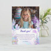 Carte de remerciement d'anniversaire pastel de la (Debout devant)