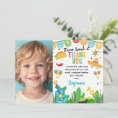 Carte de remerciement d'anniversaire Photo Fiesta  (Debout devant)