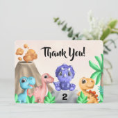 Carte de remerciement d'anniversaire pour bébés di (Debout devant)