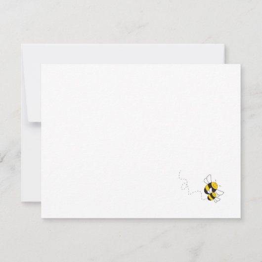 Carte de remerciement d'anniversaire pour bourdon (Dos)