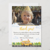 Carte de remerciement d'anniversaire pour bus scol (Devant)