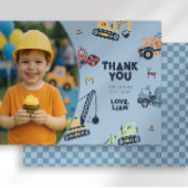 Carte de remerciement d'anniversaire pour camion d