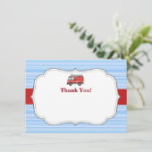 Carte de remerciement d'anniversaire pour camion d (Debout devant)