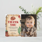 Carte de remerciement d'anniversaire pour cow-boy  (Debout devant)