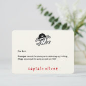 Carte de remerciement d'anniversaire pour enfants  (Debout devant)