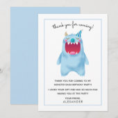 Carte de remerciement d'anniversaire pour enfants  (Devant / Derrière)